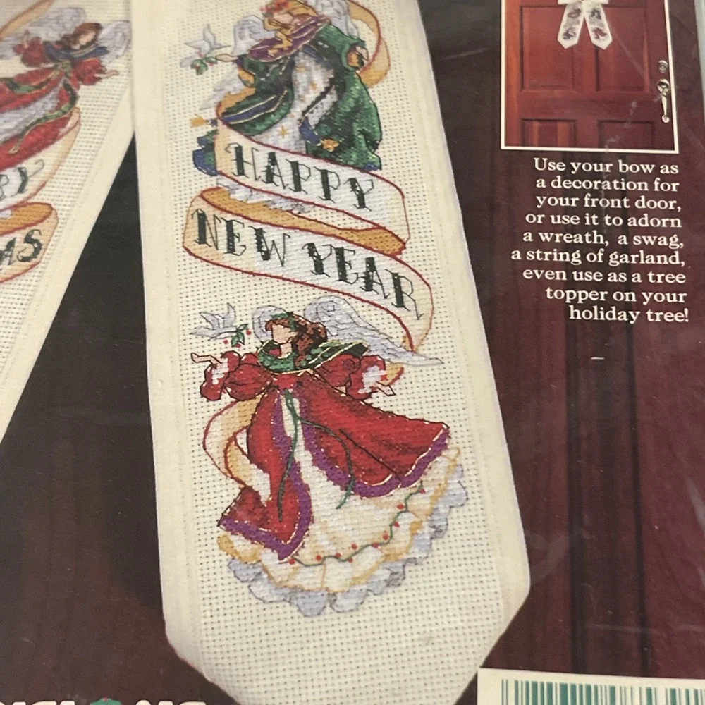 Dimensions Cross Stitch Kit 8539 Front Door Bow Christmas 17